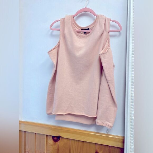 Sanctuary double shoulder cutout top long sleeve‎ sweatshirt sz S - Picture 2 of 6